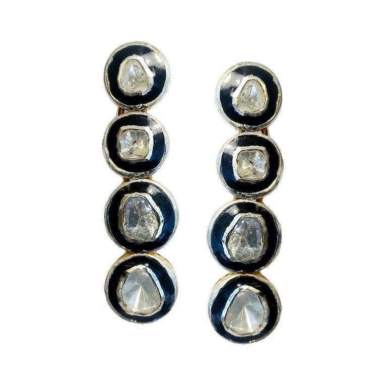 Diamond 4 Links Earrings at 1stDibs