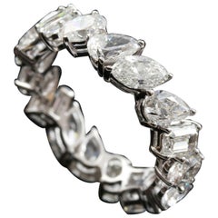 Diamond 4 Shape 1/3 Carat Eternity Ring in 18 Karat Gold