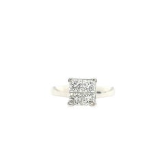 Diamond 4-Stone Ring Set With 1.50ct Natural Diamonds set in 18ct White Gold