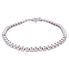 Diamant-Tennisarmband aus 14K Weißgold mit 4,34 Karat Diamanten