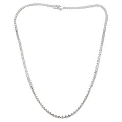 Collier de tennis en platine 5 carats avec diamants