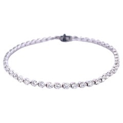 Diamant-Tennisarmband aus 14K Weißgold mit 6,25 Karat Diamanten