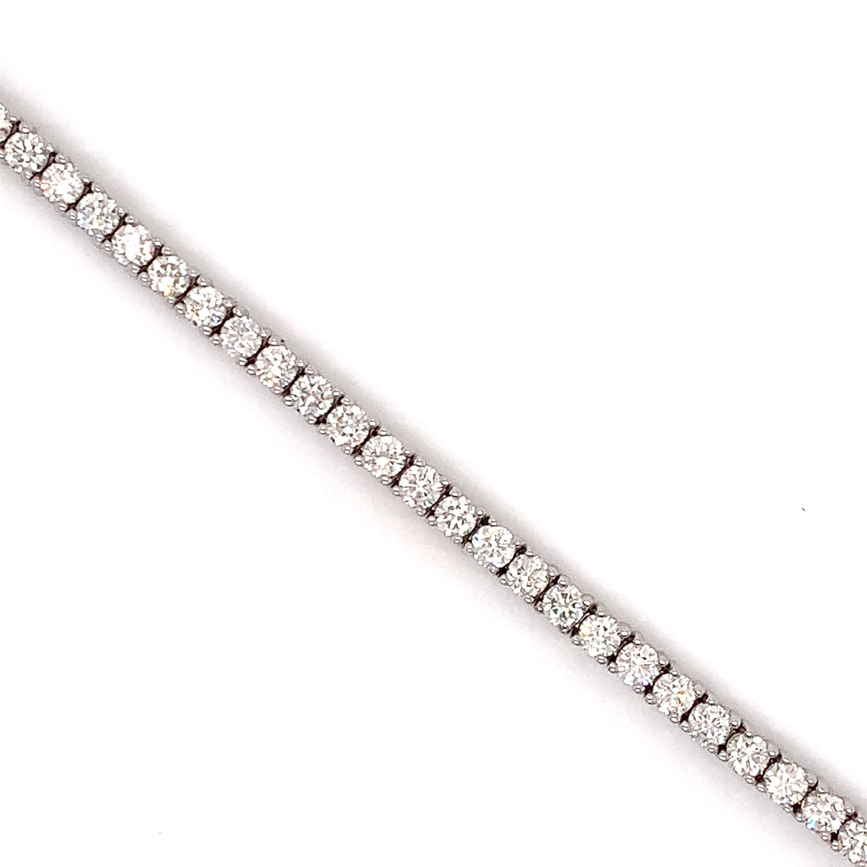 Diamant 6,45 cttw Tennisarmband mit Diamanten (Zeitgenössisch) im Angebot