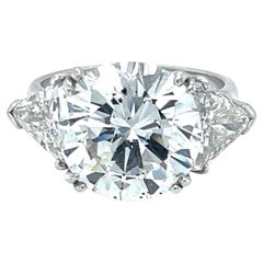 Diamond 7.05 Carats "F" "VS2" GIA + 1.03/1.04 carats Trillions 9.12 carats Plat