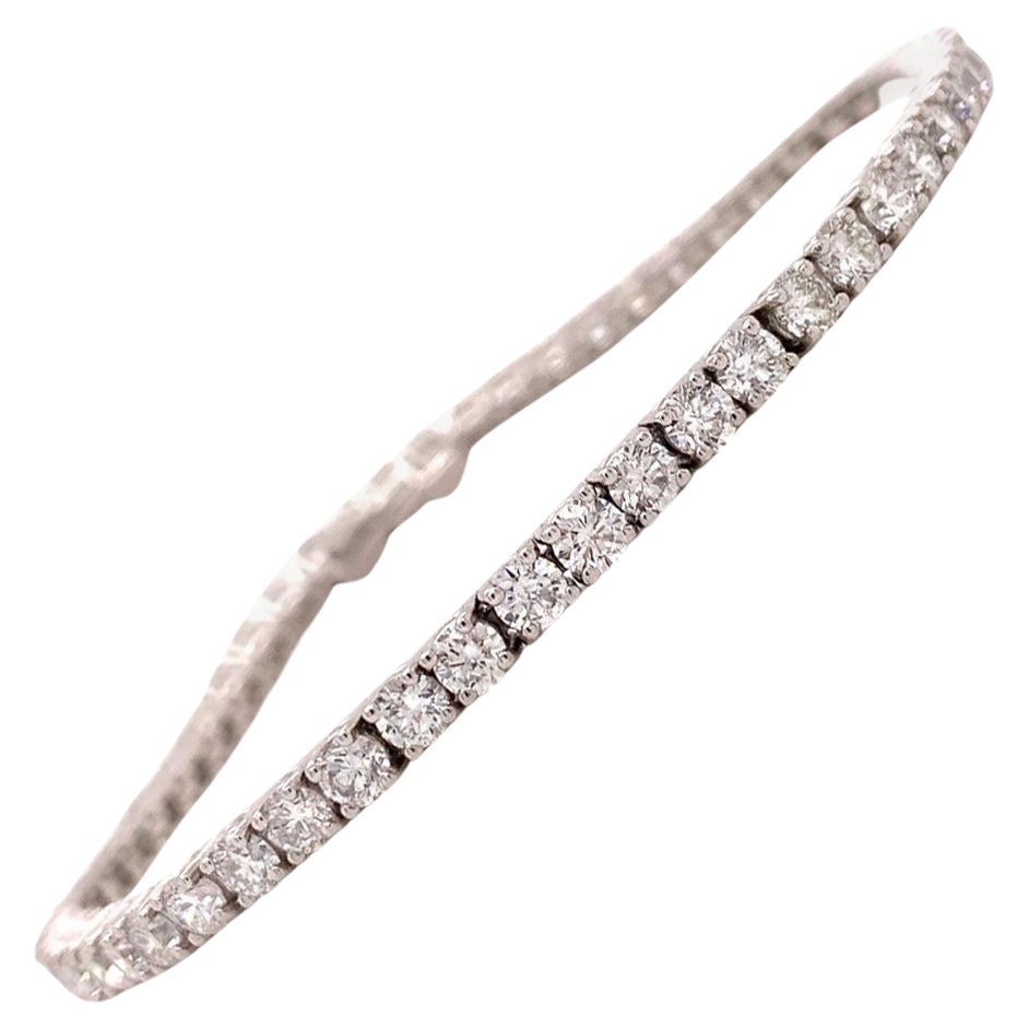 Pulsera de tenis con diamantes de 7,75 qt