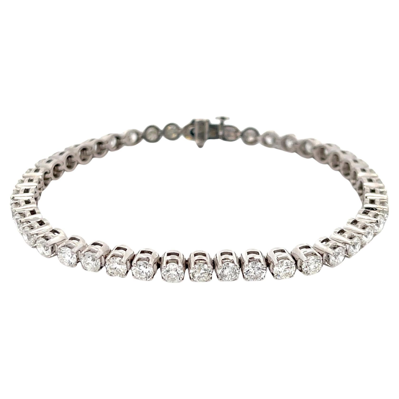 Diamond 8ctw Tennis Bracelet 14K White Gold