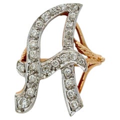 Diamond "A" Initial Ring