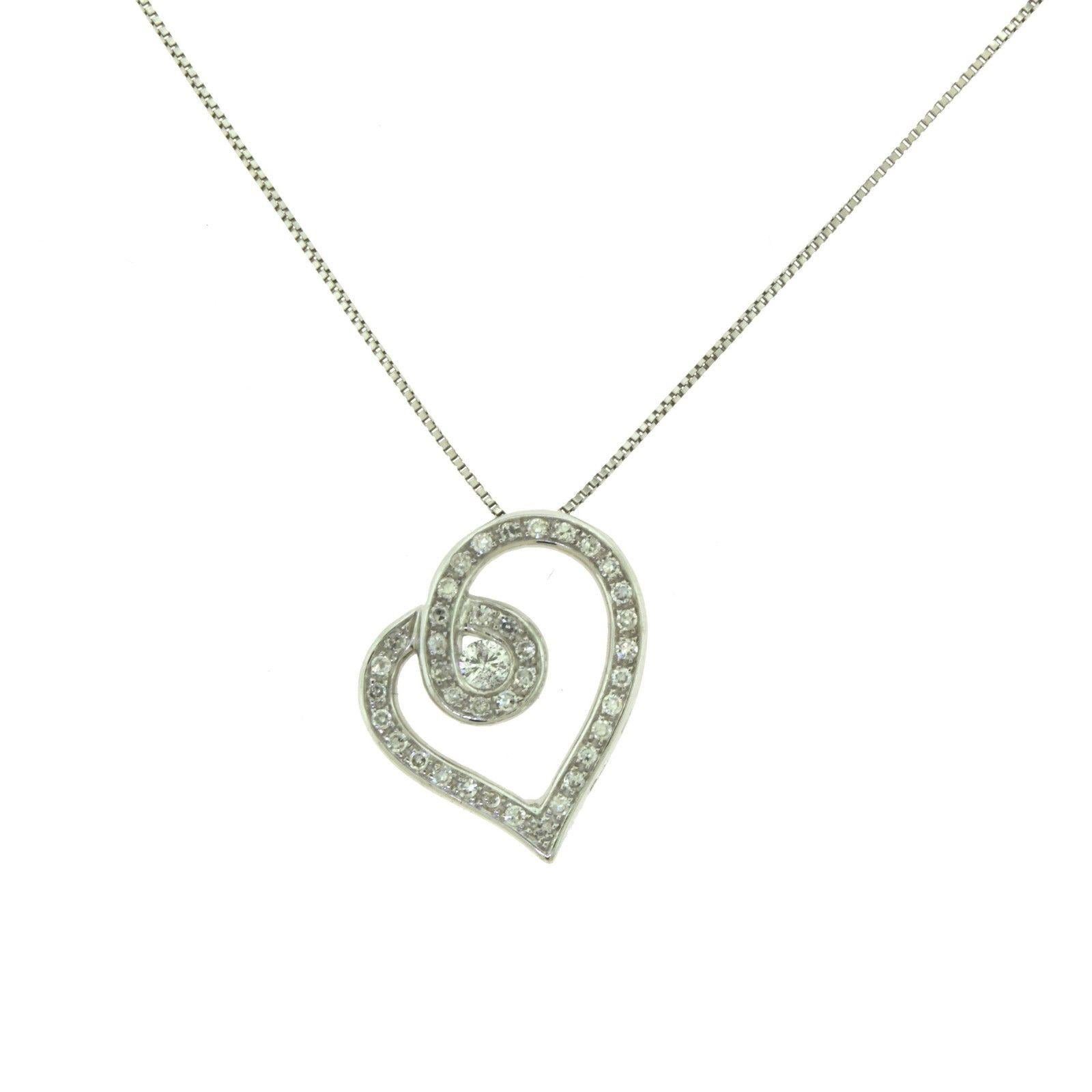 Brilliance Jewels, Miami
Questions? Call Us Anytime!
786,482,8100

Style: Open Heart Pendant Necklace
Metal: White Gold

Metal Purity: 10k

Stones: Round Diamonds

Diamond Color: F

Diamond Clarity: VS

Total Carat Weight: 0.75 ct 

Total Item