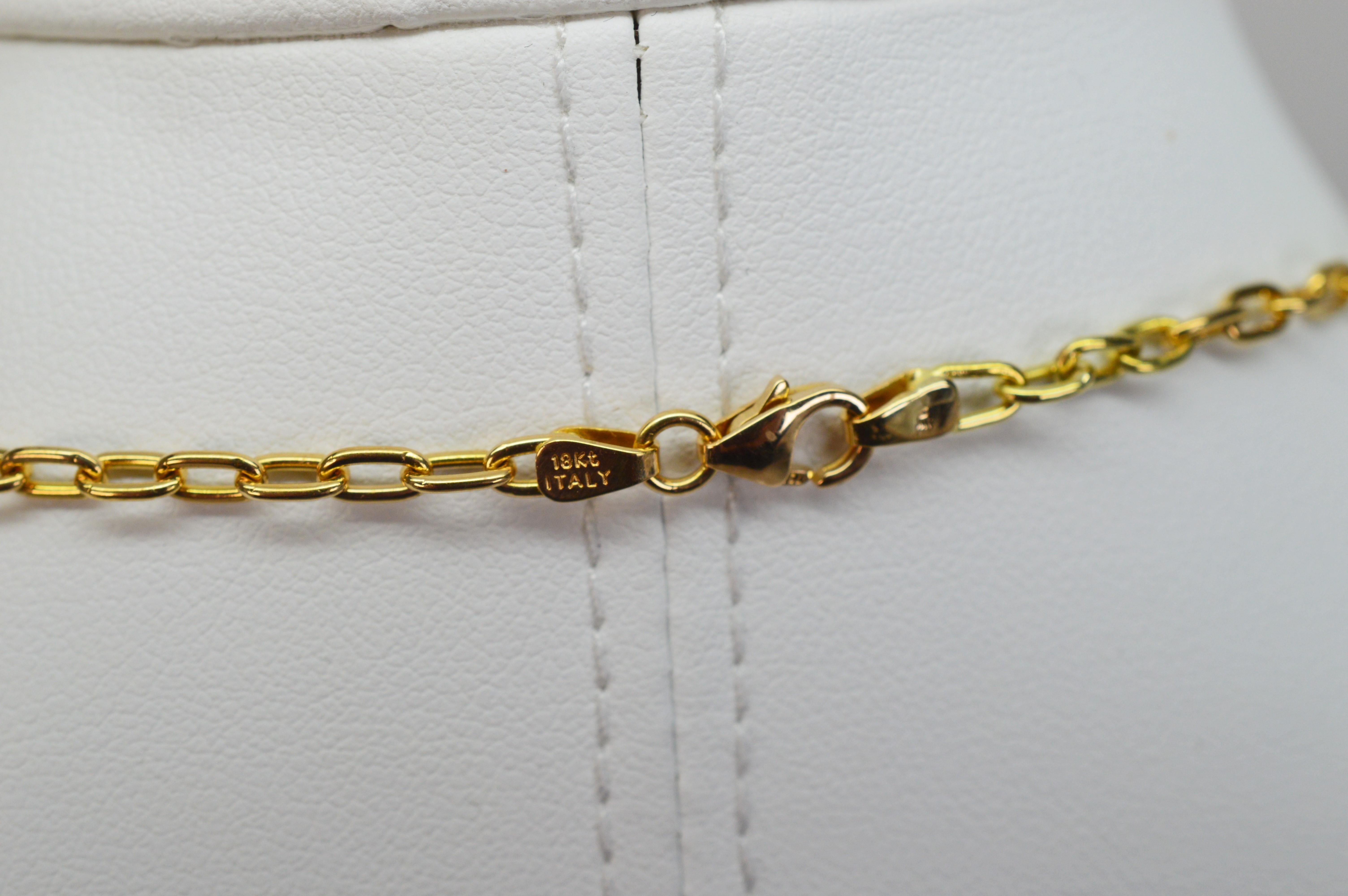 Diamant akzentuiert Herz-Anhänger Halskette aus 18 Karat Gelbgold im Zustand „Hervorragend“ im Angebot in Mount Kisco, NY