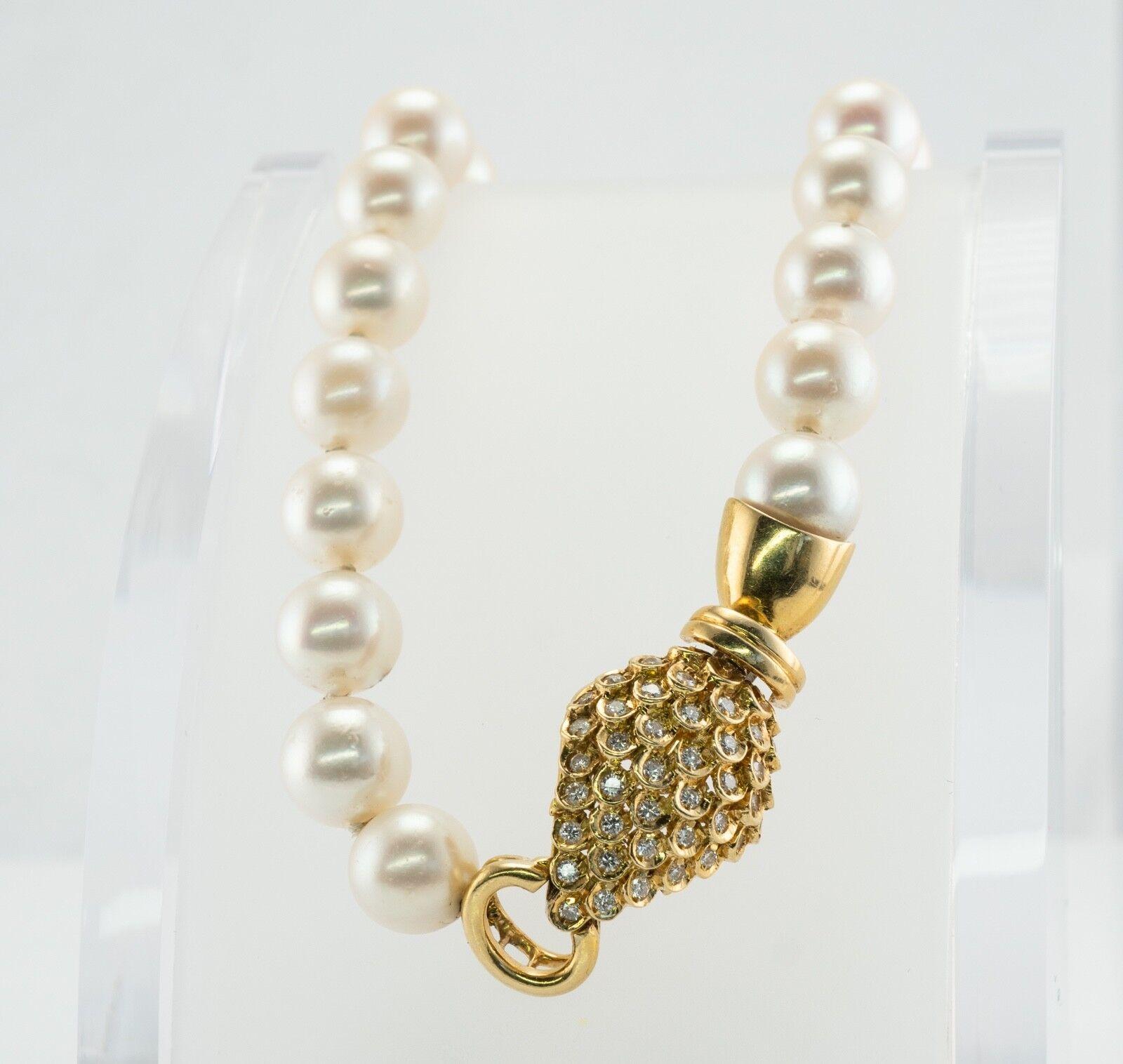 Diamond Akoya and Black Tahitian Pearl Necklace 18K Gold with Enhancer