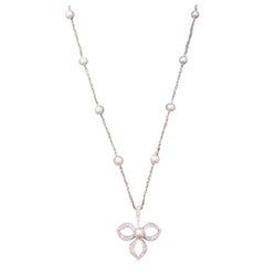 Diamant- Akoya-Perlenkette 14 Karat Gold zertifiziert