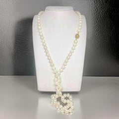 Collana di diamanti e perle Akoya in oro 14k certificato