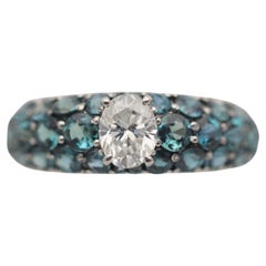 Diamond Alexandrite Platinum Band Ring