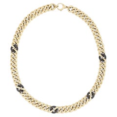 2,68 Karat „Black Diamond Allure“ Gliederkette aus 14-karätigem Gelbgold