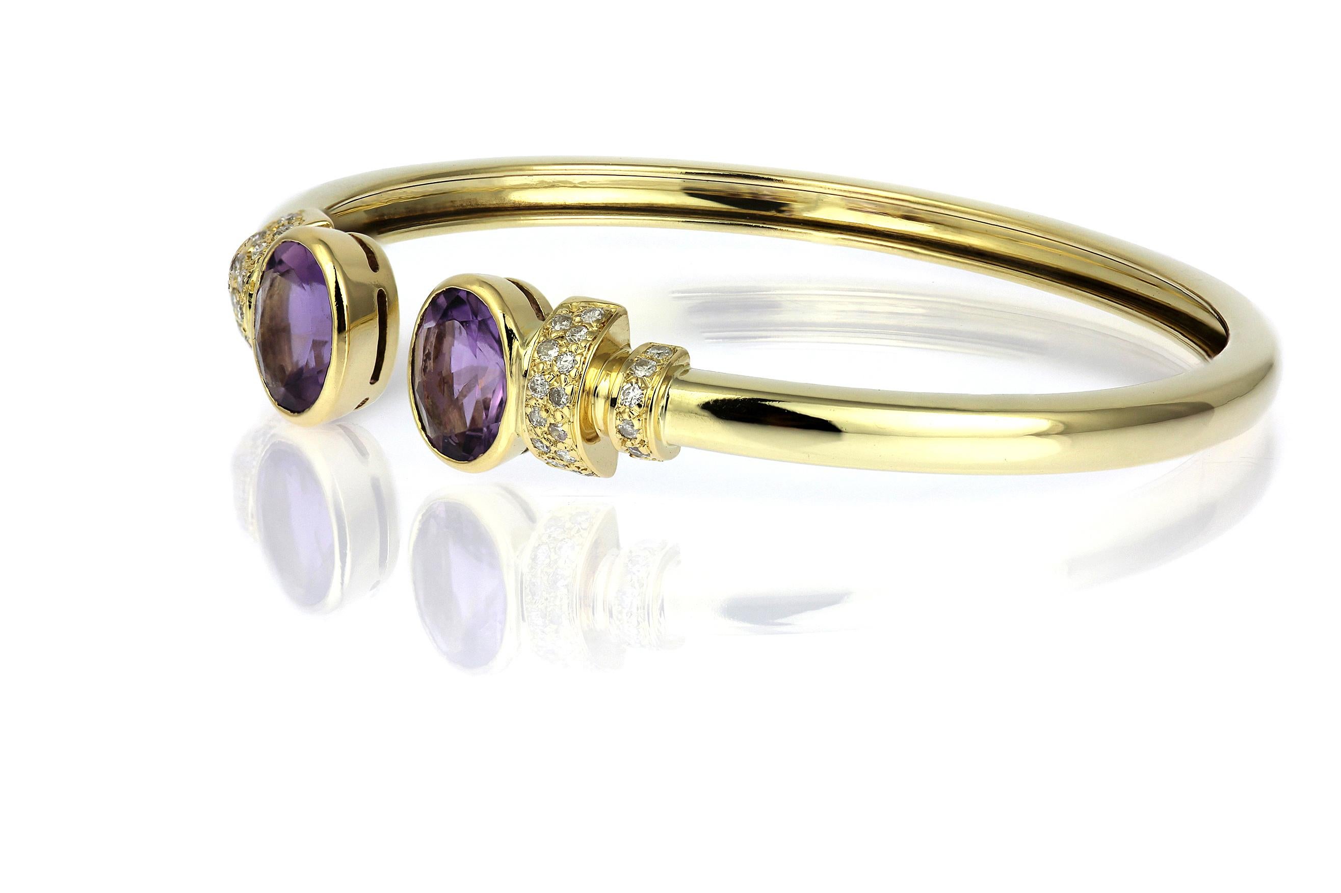 amethyst bangle bracelet