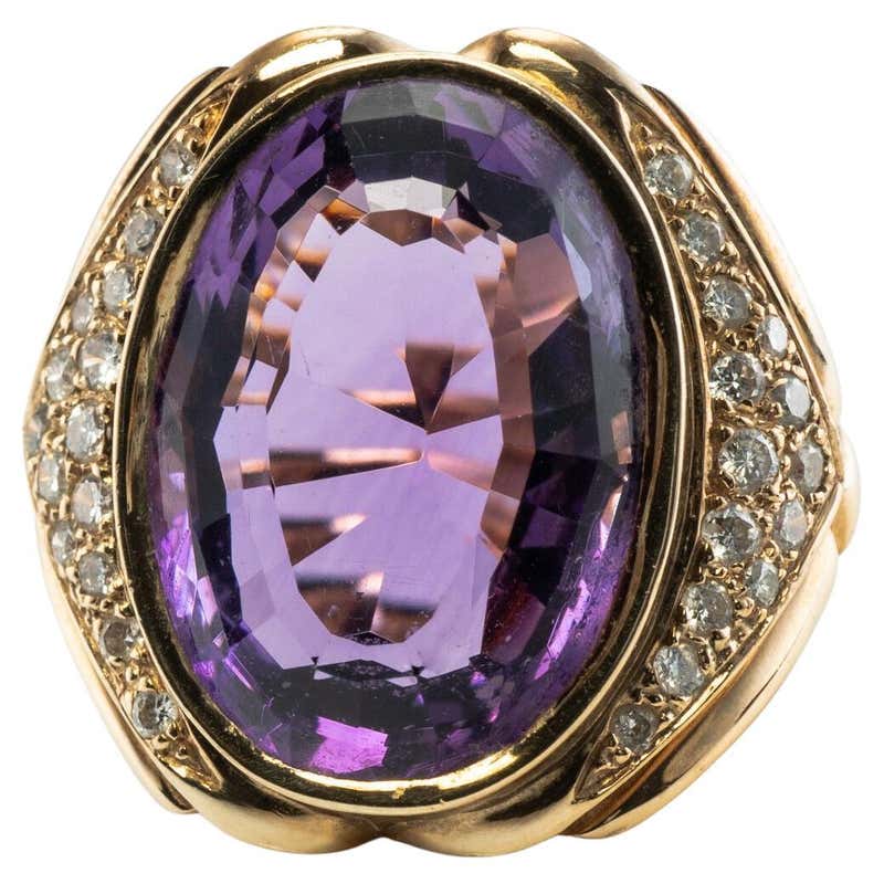 Diamond Ruby Animal Lion Ring 14K Gold Cocktail Vintage For Sale at 1stDibs