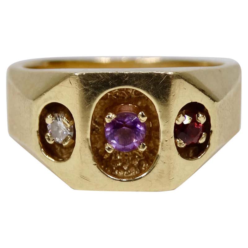 Customizable Art Deco Style 6.20 Ct Amethyst and Citrine 14K Gold ...