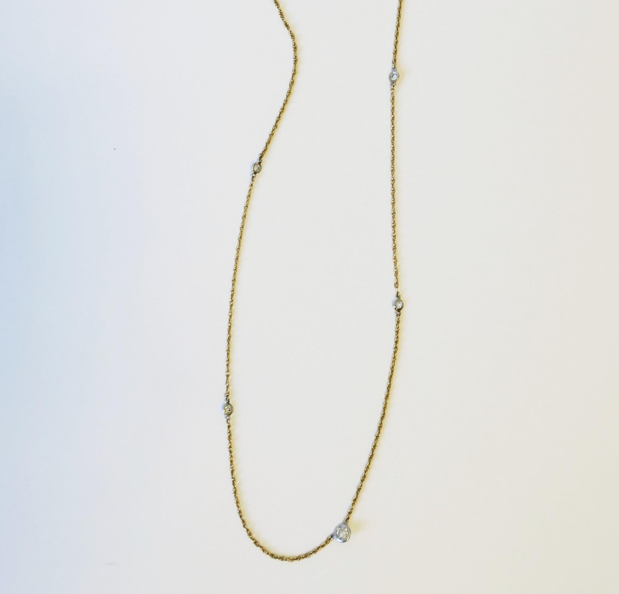 Diamonds By The Yard and 14-Karat Gold Necklace  1