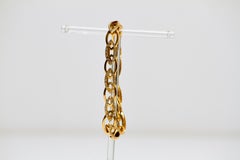 Diamond and 18 Carat Gold Italian Link Bracelet by Mattioli