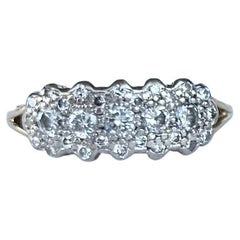 Bague à panneaux en or 18 carats et diamants
