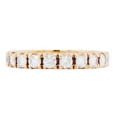 Diamond and 18 Carat Yellow Gold Full Eternity Stacking Band Ring