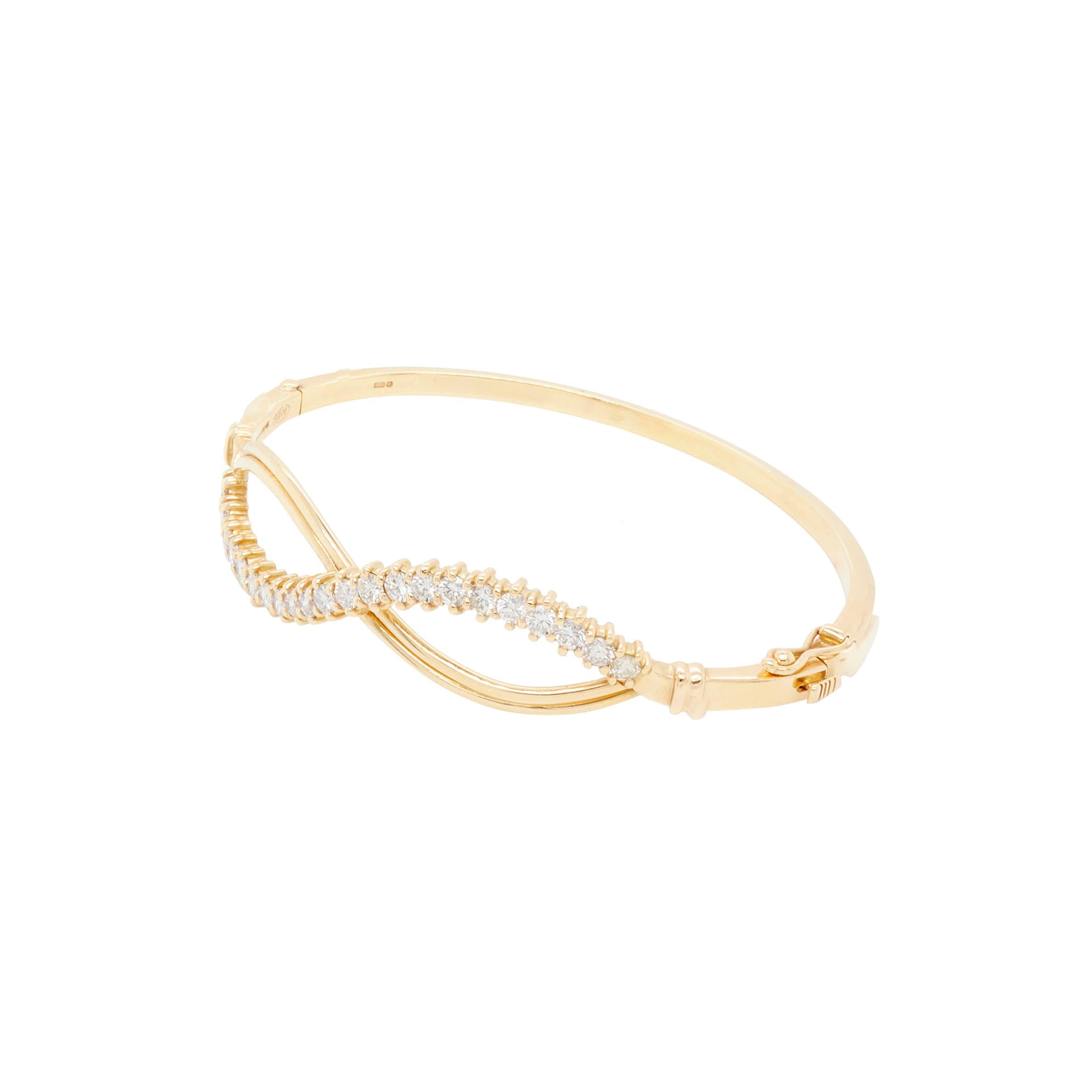 Infinity-Armreif aus Diamanten und 18 Karat Gelbgold, 1981 (Moderne) im Angebot