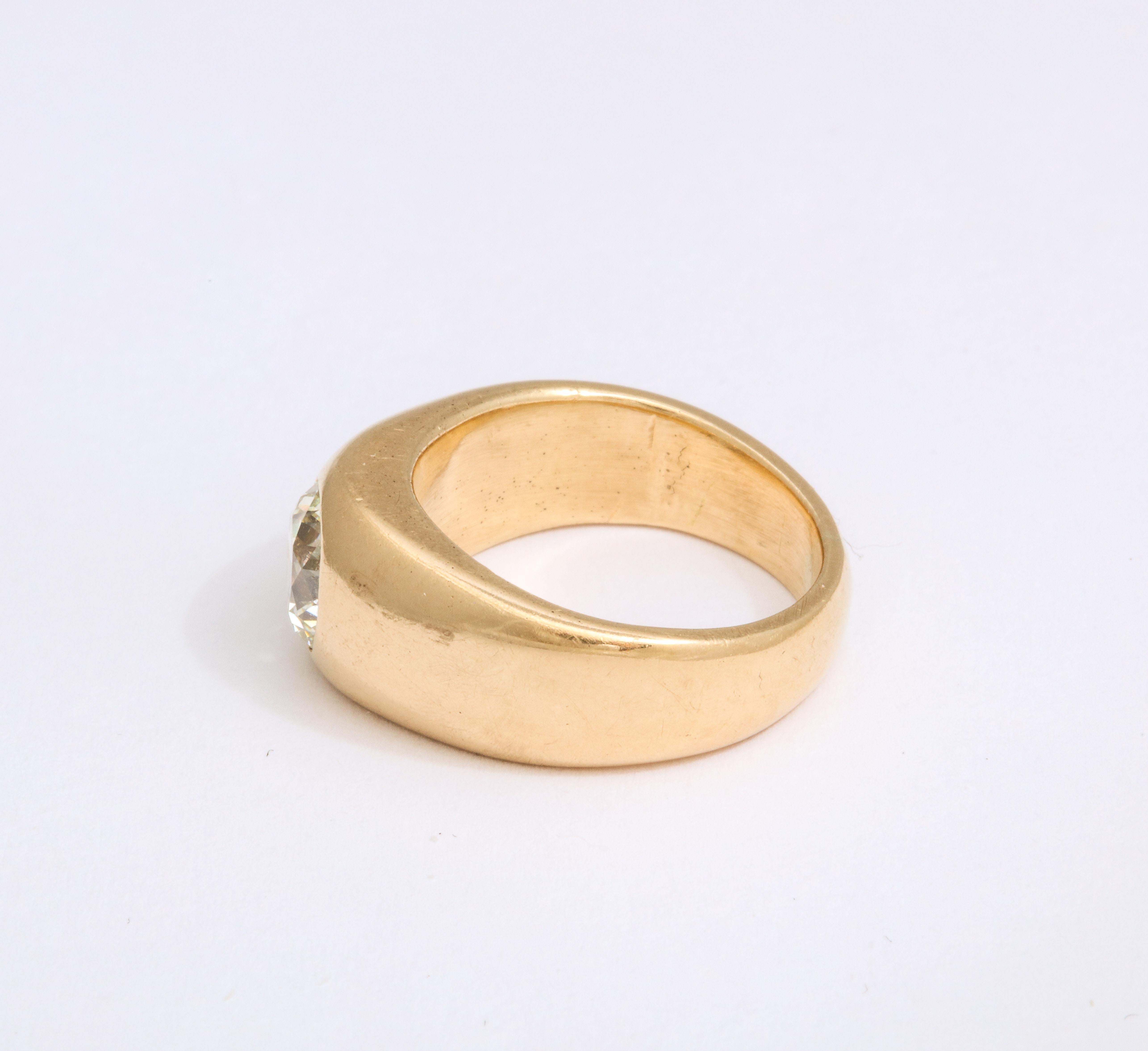 Diamond and 18 k Gold Gypsy Ring 2