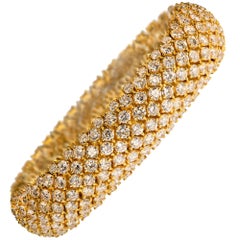 Diamond and 18 Karat Gold Bracelet