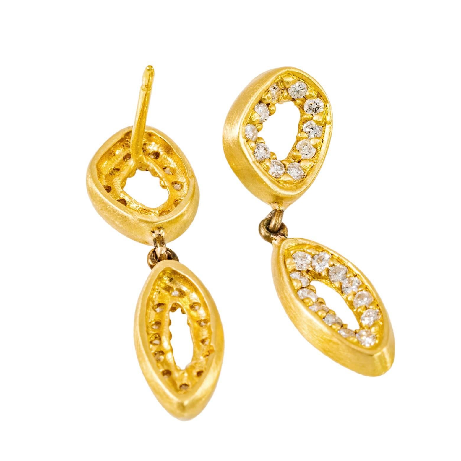 modern gold drop earrings