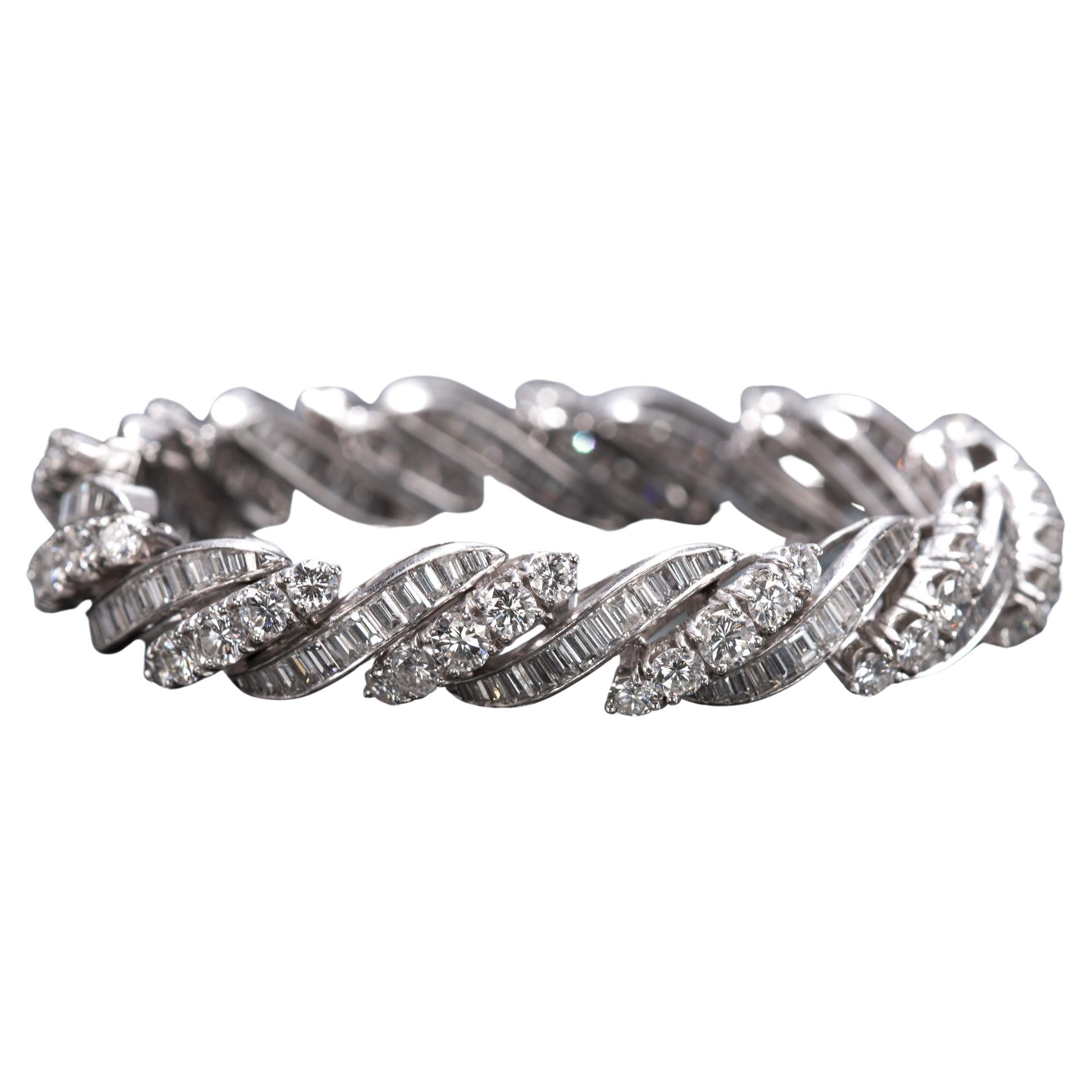 Diamond and 18k White Gold Bracelet