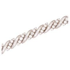 Armband aus Diamanten und 18 Karat Weißgold