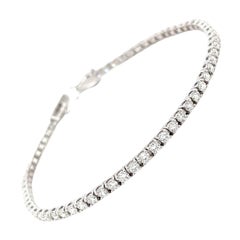Tennisarmband aus Diamanten und 18 Karat Weißgold, insgesamt 2,94 Karat