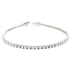 Bracciale Tennis con diamanti e oro bianco 18 carati, 2,94 carati totali