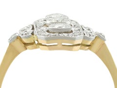 Diamond and Yellow Gold Dress Ring Art Deco Antique, circa 1920
