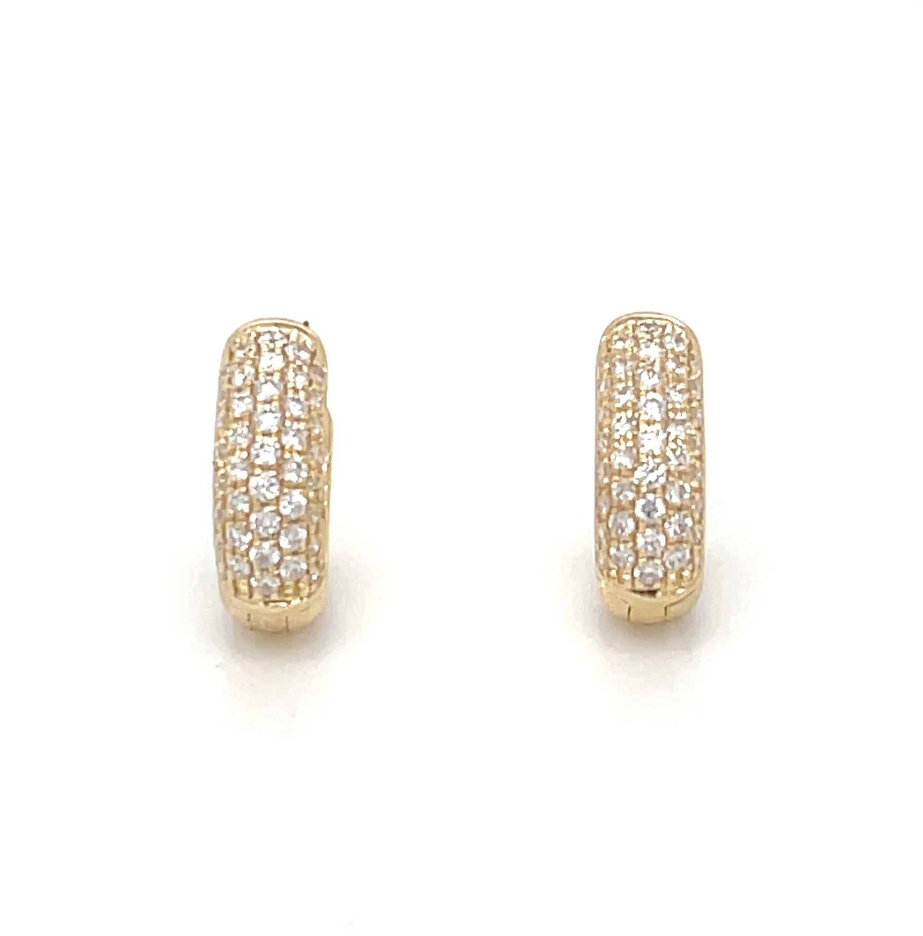 Taille ronde Boucles d'oreilles 