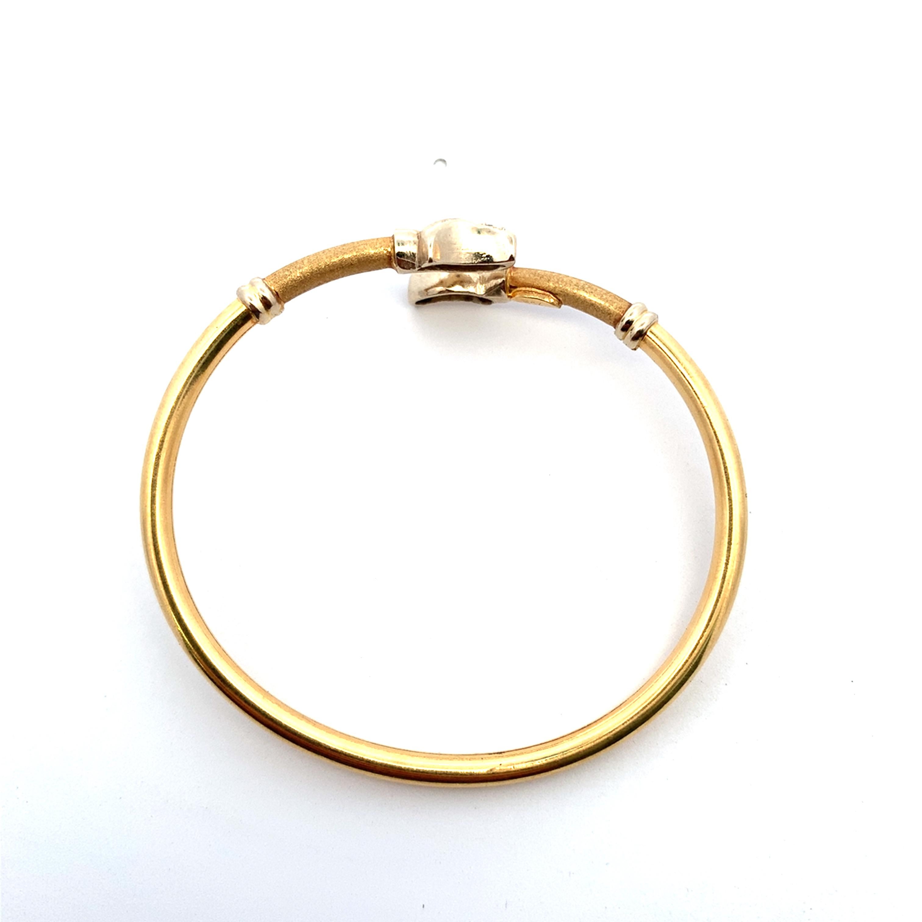 Bracelet torsadé en or jaune 18k et diamants Neuf - En vente à London, GB