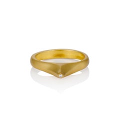 Diamond and 22 Karat Yellow Gold High Spire Cocktail Ring Size 6.5