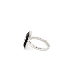 Diamond and Black Onyx Fashion 18K Ring