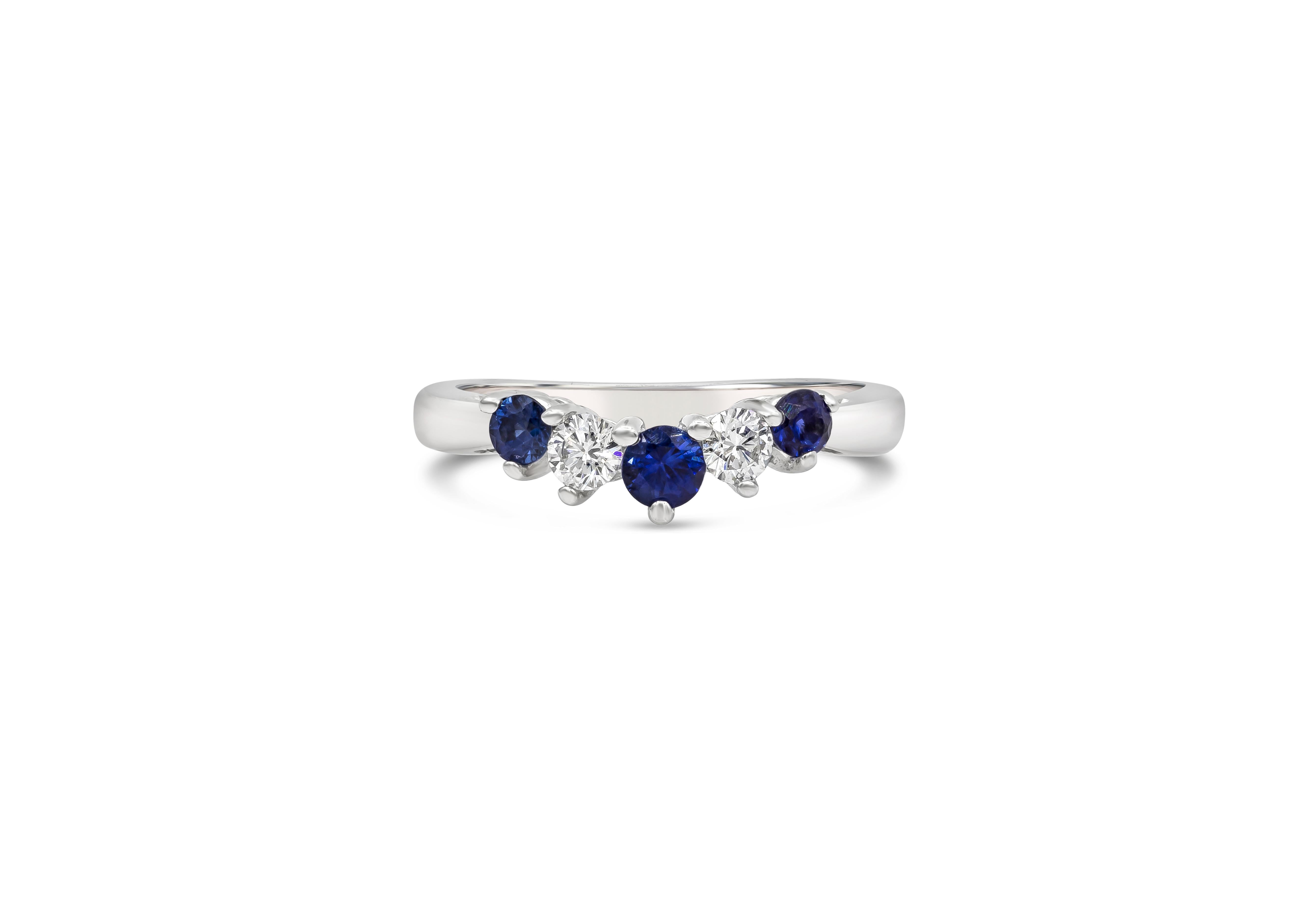 blue sapphire wedding set