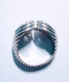 Diamond and Blue Sapphire Twing Ring Platinum Pear Cut