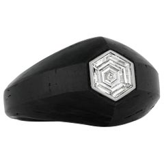Diamond and Carbon Ring, 0.98 Carat