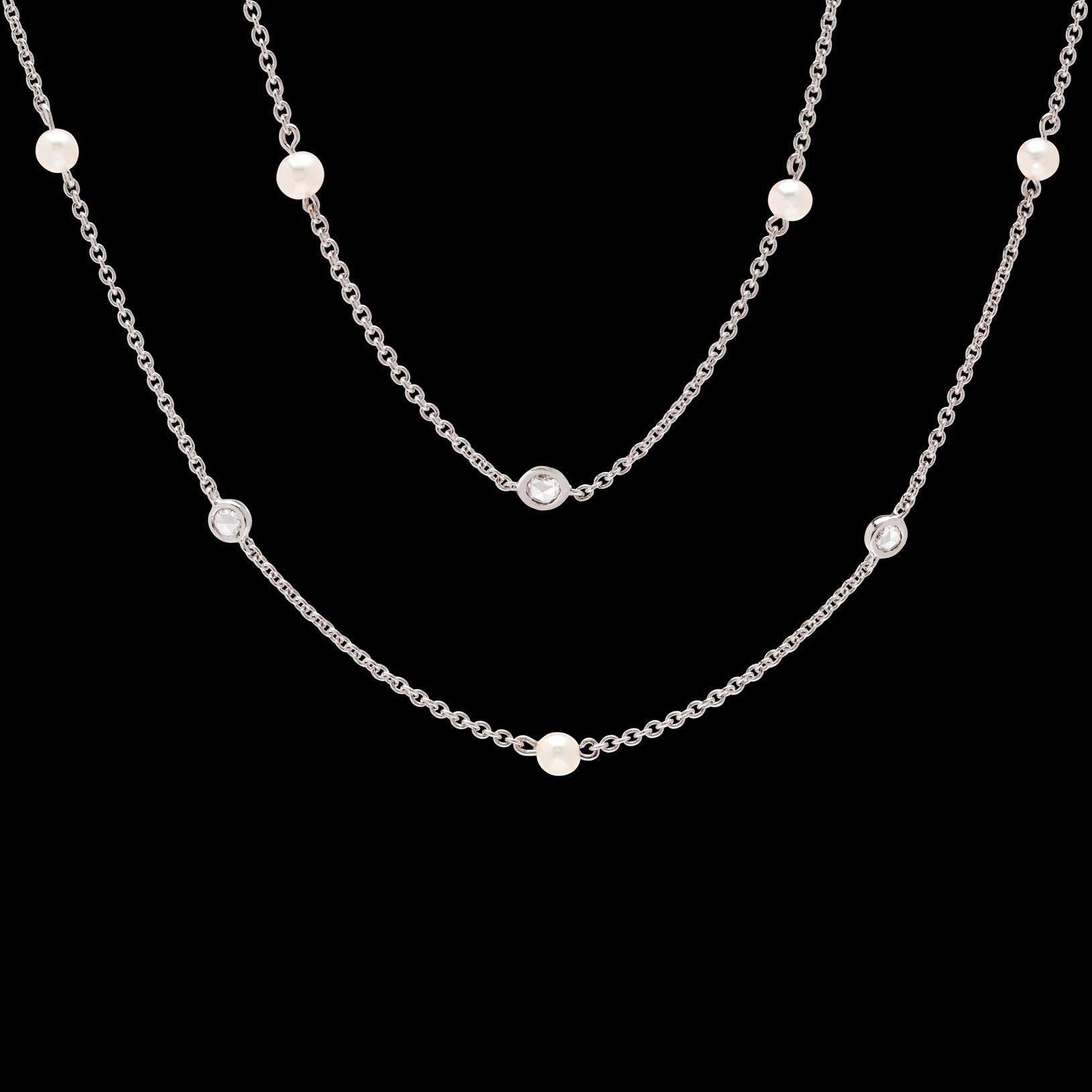 Diamond and Cultured Pearl Longchain 1