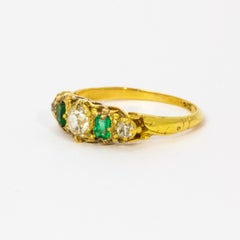 Diamond and Emerald 18 Carat Gold Ring