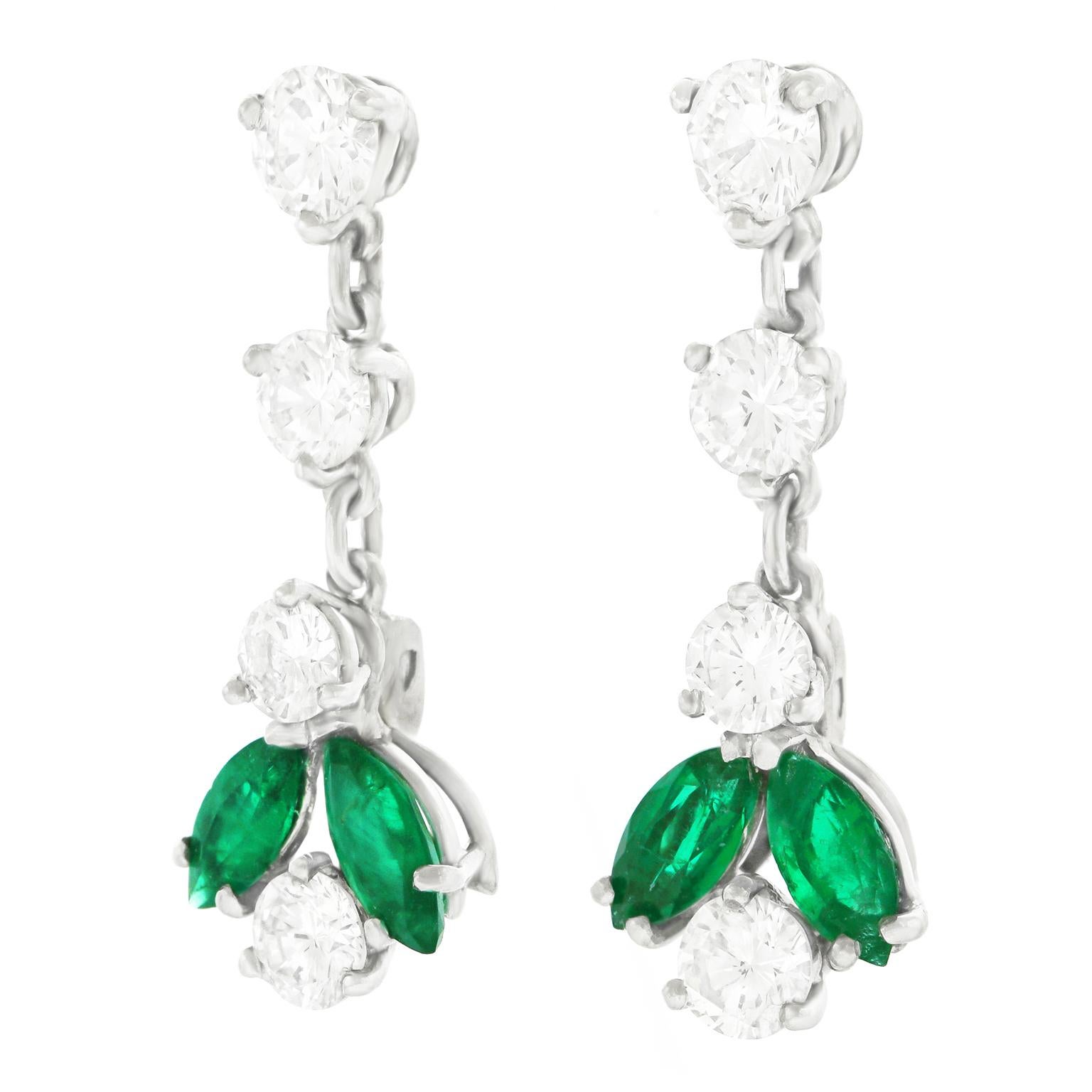 emerald carbuncle earring