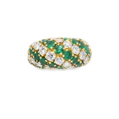 Bague cocktail en diamant et émeraude par Van Cleef & Arpels, France (années 1960)