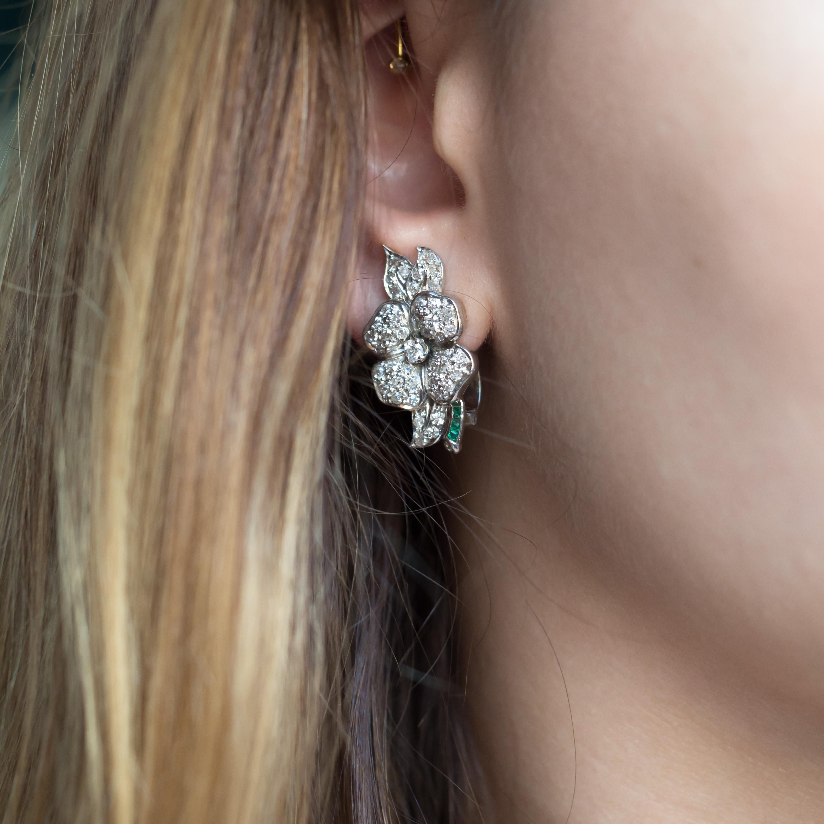 Diamond and Emerald Earrings 1