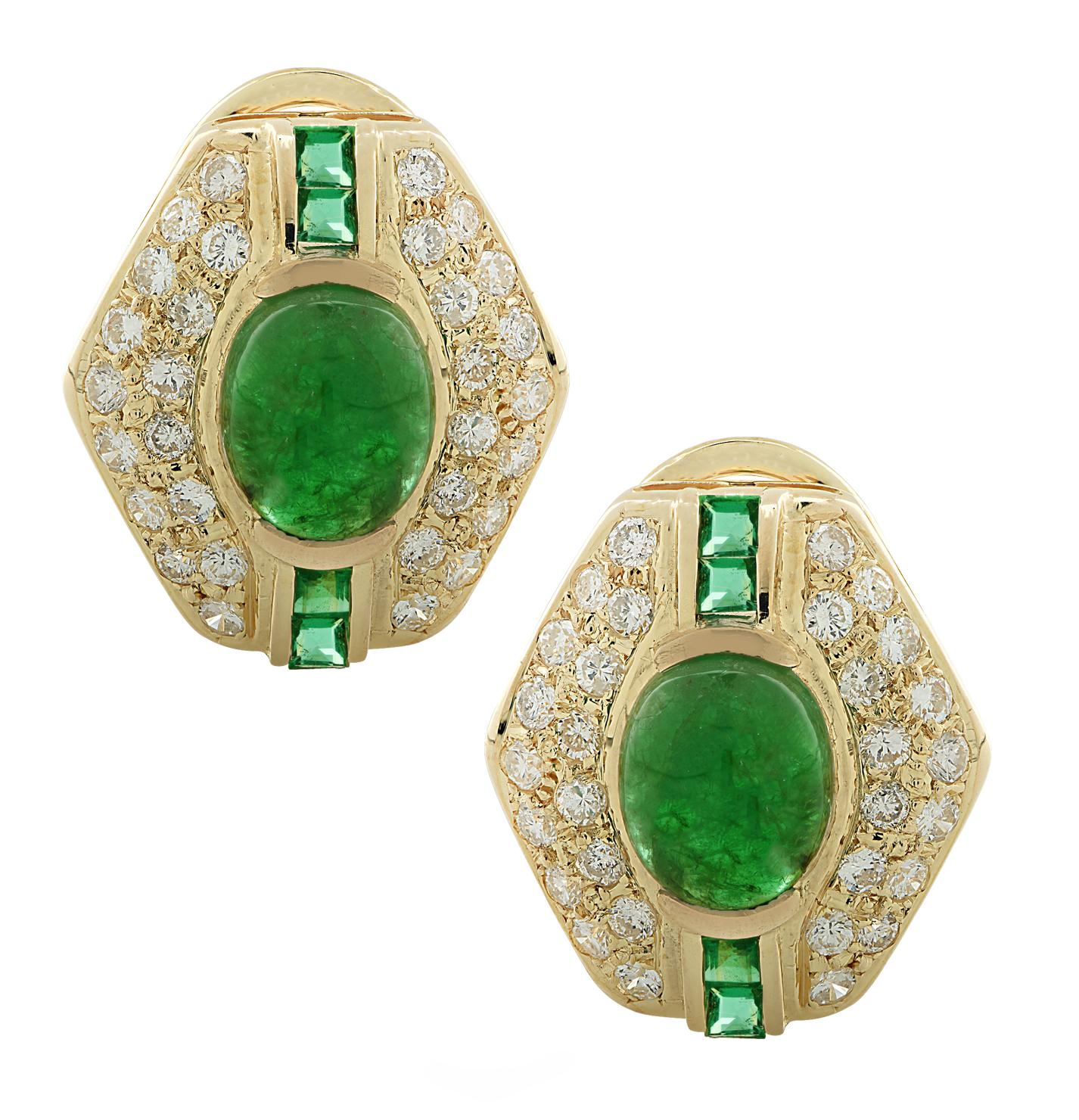 Diamond and Emerald Earrings 1