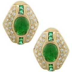 Diamond and Emerald Earrings