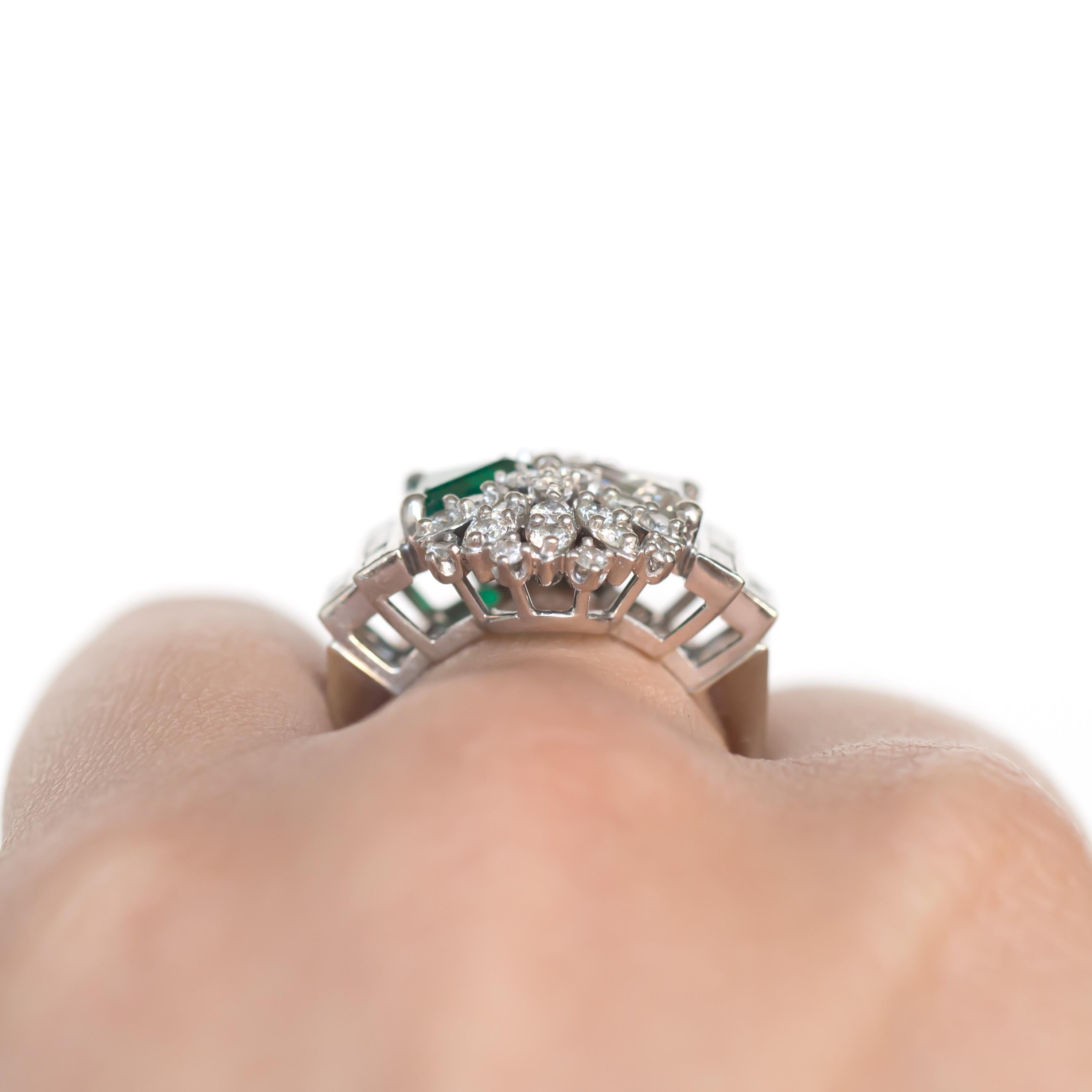 Diamond and Emerald Engagement Ring 3