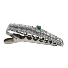 Diamond and Emerald Hair Pin